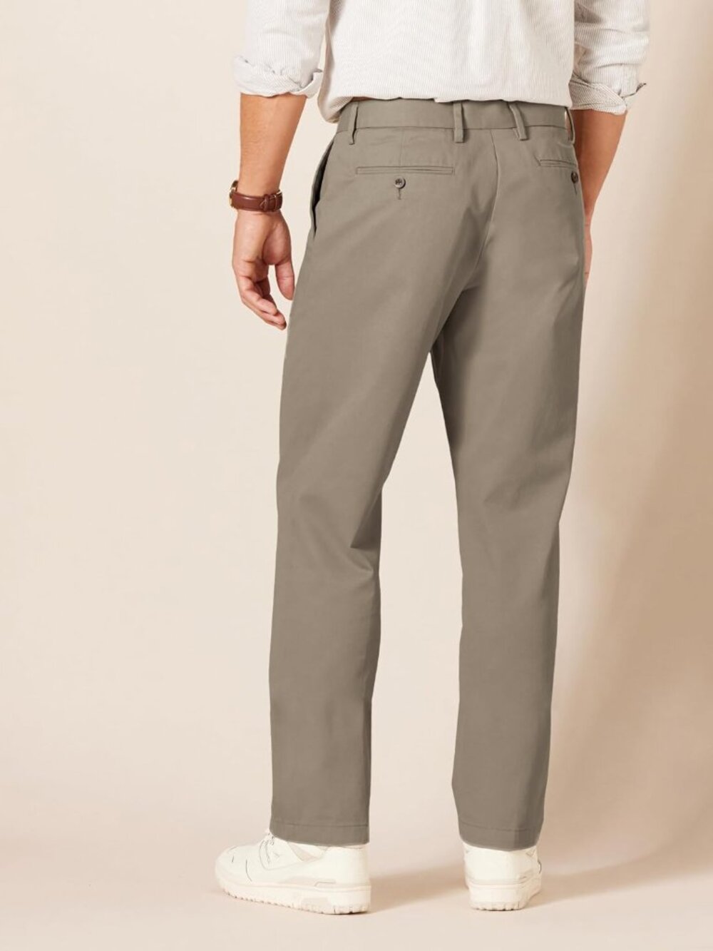 Men's Classic-Fit Wrinkle-Resistant Flat-Front Stretch Chino Pant - Picture 3 of 11